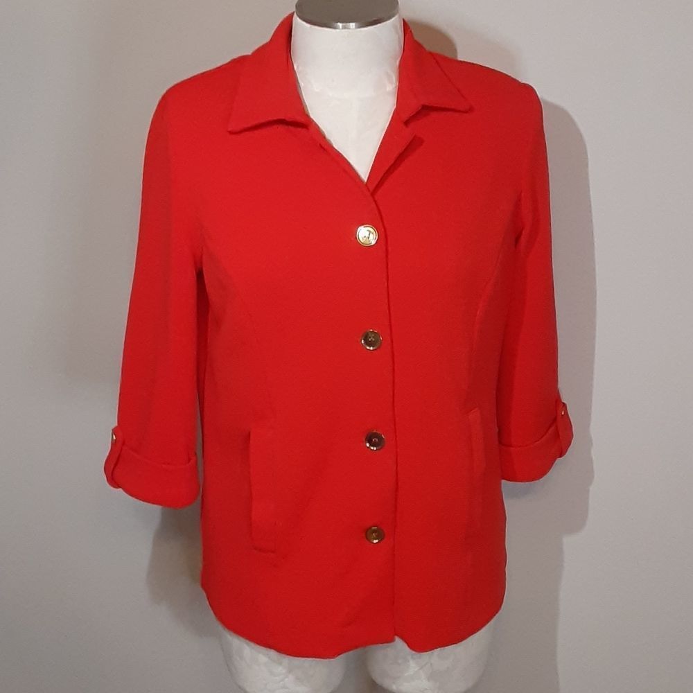 Bedford Fair Red Blazer with Gold Buttons